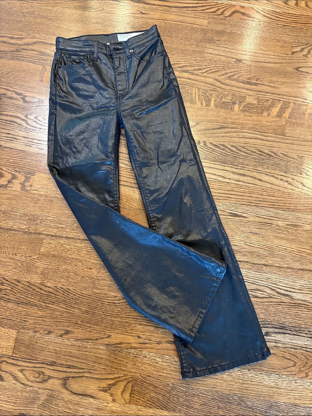 Rag & Bone Black Coated Women’s bootleg Jeans, 24
